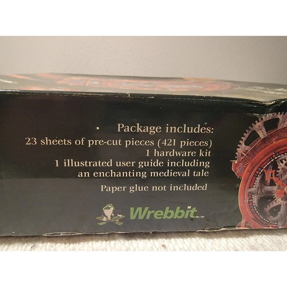 Vintage MEDIEVAL CLOCK  Kit Build Your Own Working Clock‎ Wrebbit 1997 NEW OB